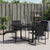 Garden Chairs 4 pcs Black Steel and Textilene