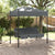 Garden Swing Bench with Canopy Dark Grey Steel