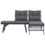 Garden Benches with Cushions 2 pcs Black Powder-coated Steel