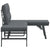 Garden Benches with Cushions 2 pcs Black Powder-coated Steel