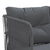 Garden Sofa with Cushions L-shaped Black Steel and Textilene