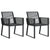 Garden Chairs 2 pcs Black Poly Rattan