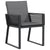 Garden Chairs with Cushions 4 pcs Black Poly Rattan