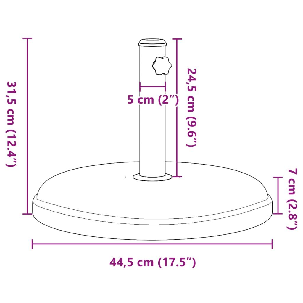 Parasol Base for Ø32/35/38 mm Poles 15 kg Round