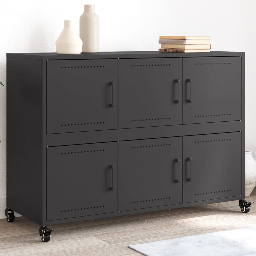 Sideboard Black 100.5x39x72 cm Steel
