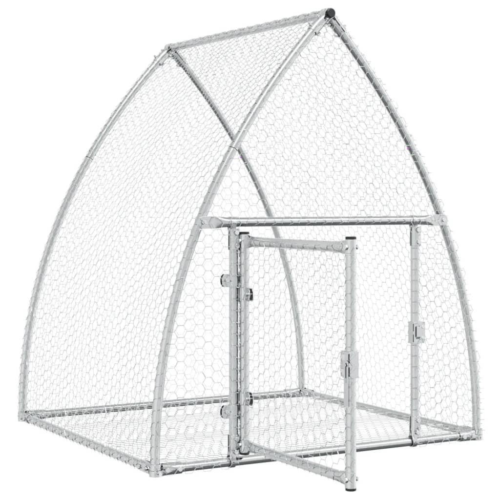 Rabbit Hutch Silver 105x100x120 cm Galvanised Steel