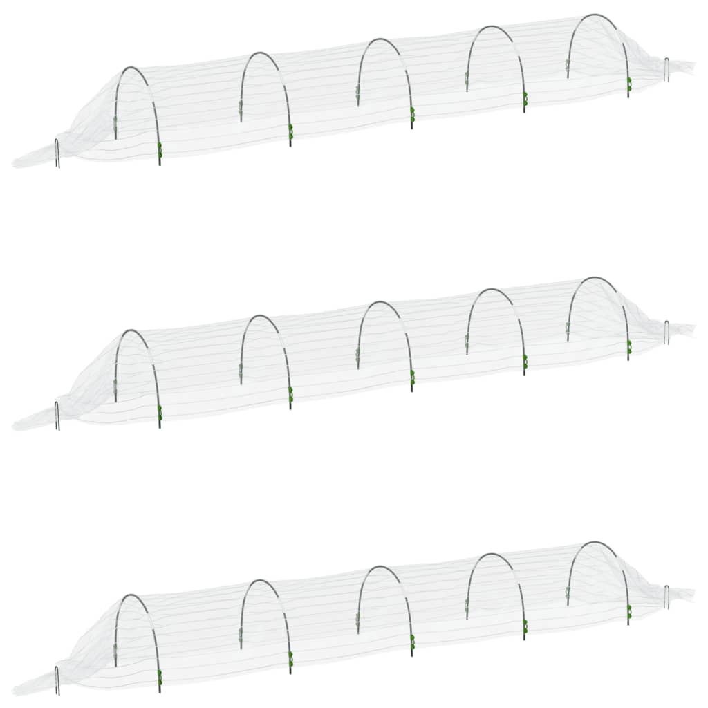Netting Tunnels 3 pcs 1.5x5 m Fibreglass and PP