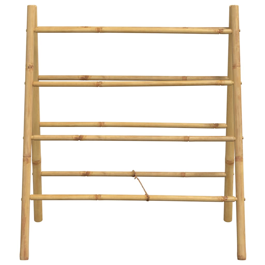 Double Towel Ladder with 4 Rungs 90x50x100 cm Bamboo