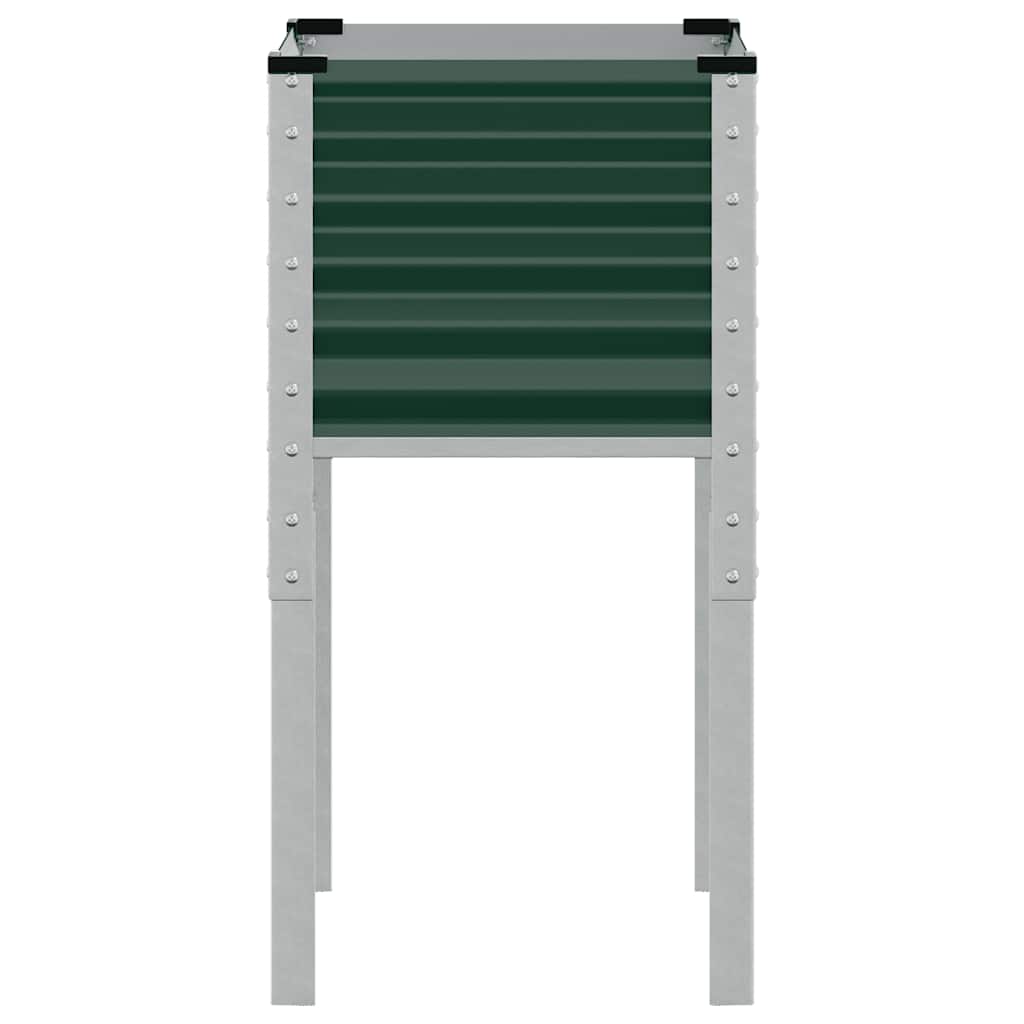 Garden Planter Green 45x45x88 cm Steel