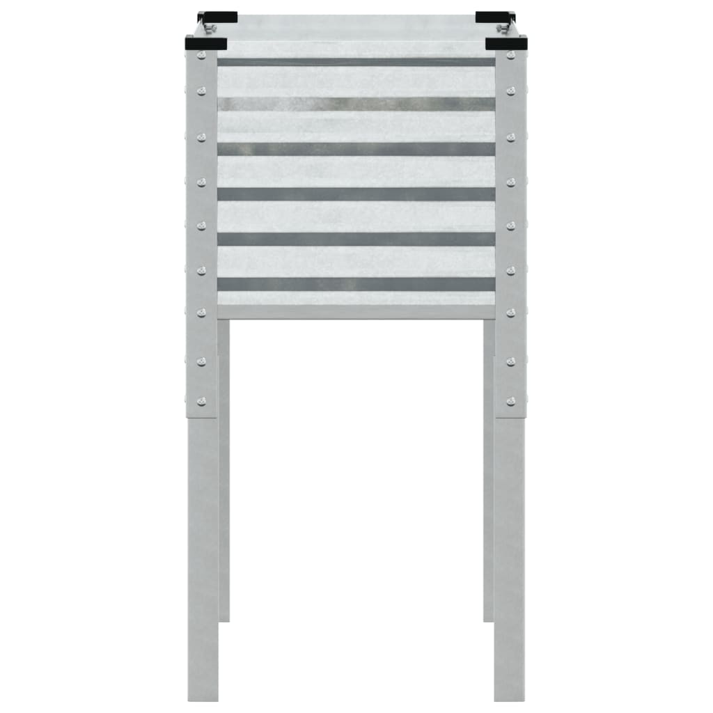 Garden Planter 45x45x88 cm Galvanised Steel
