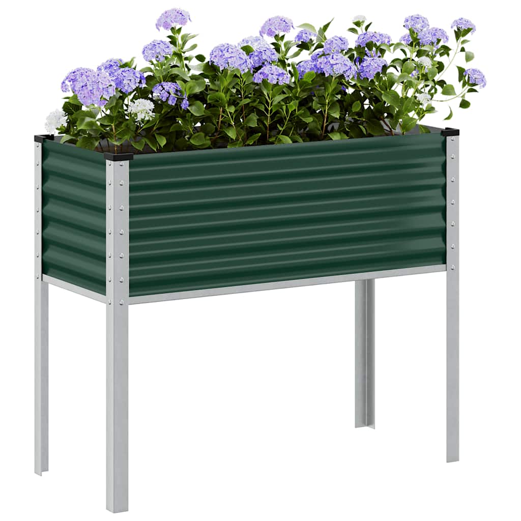 Garden Planter Green 100x45x90 cm Steel