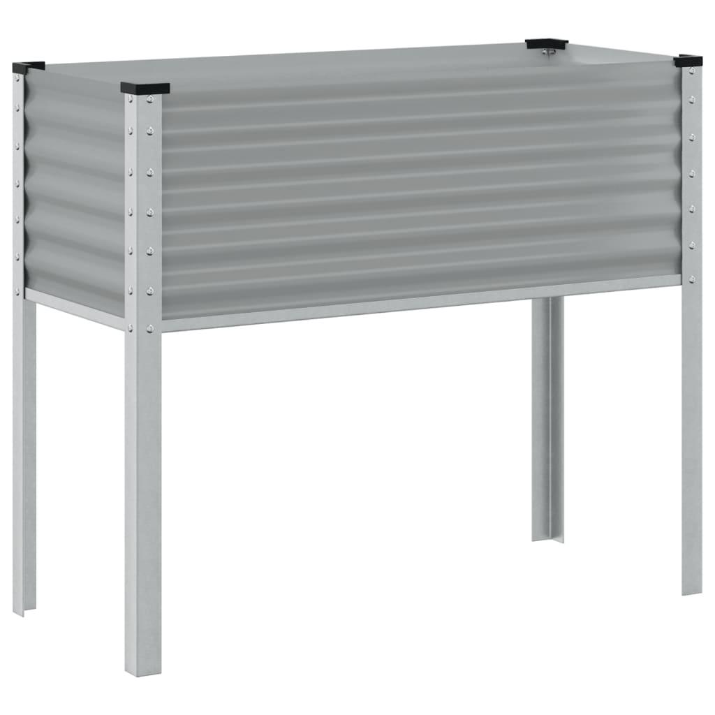 Garden Planter Grey 100x45x90 cm Steel