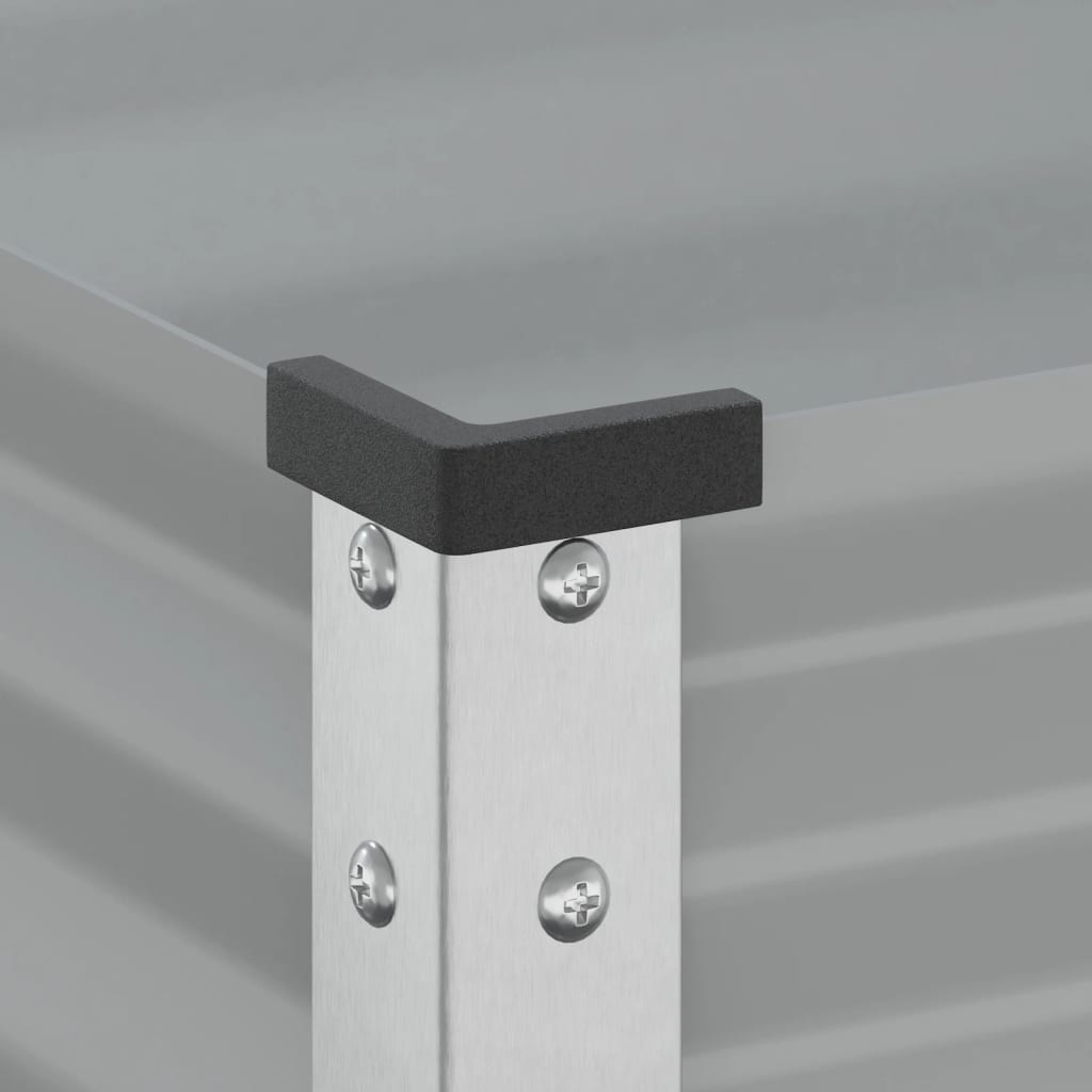 Garden Planter Grey 100x45x90 cm Steel