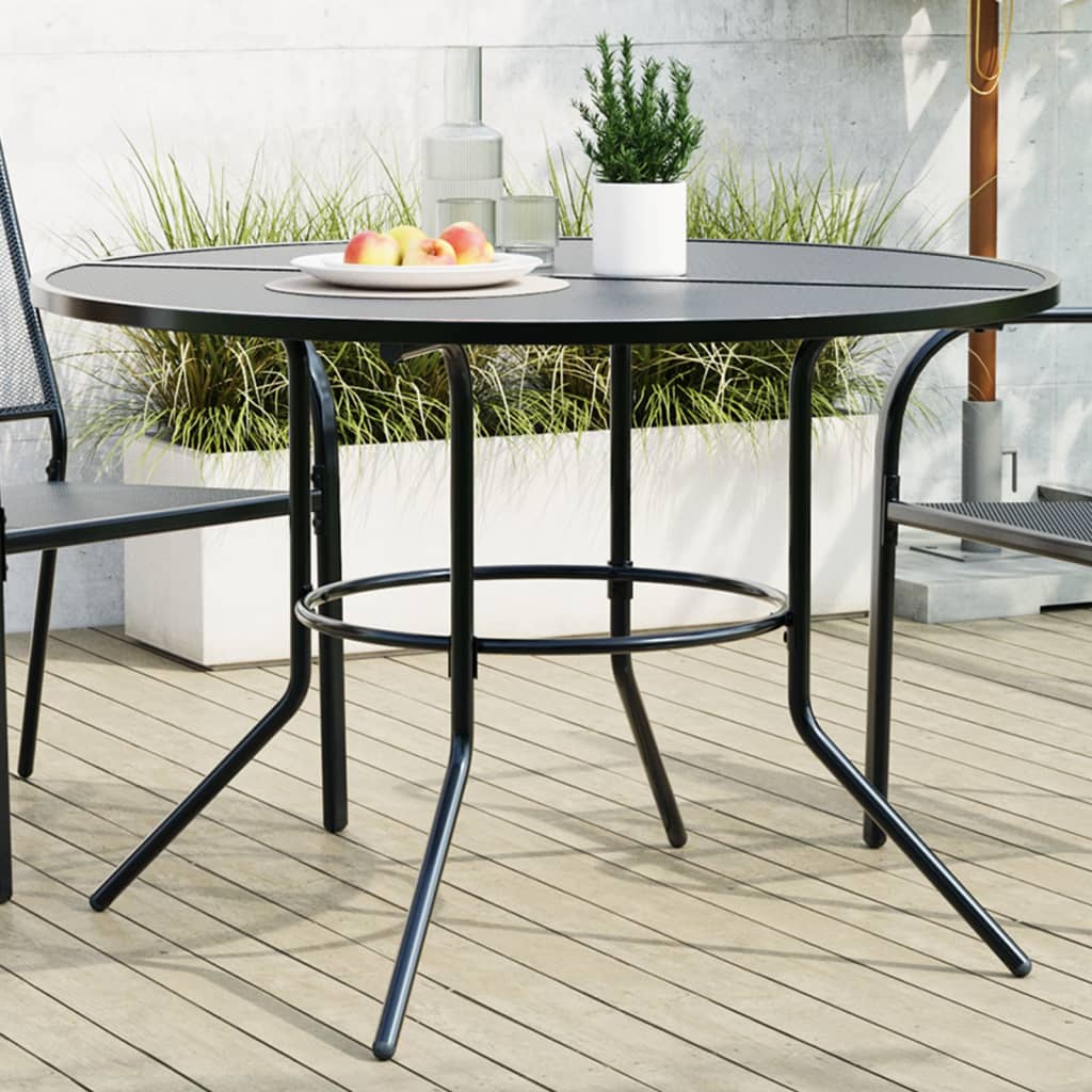 Patio Table Round Anthracite Ø110x72.5 cm Powder-coated Steel