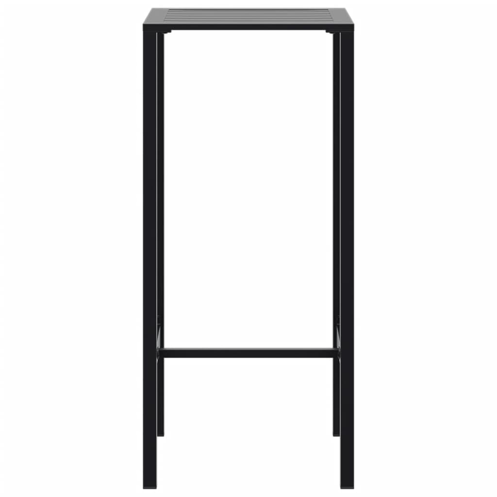Bar Table Black 50x50x110 cm Powder-coated Steel