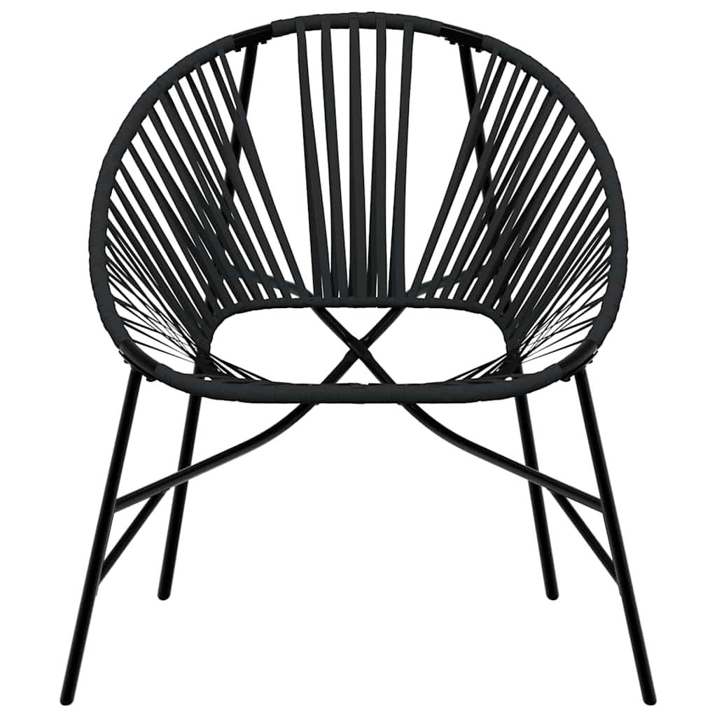 Garden Egg Chair Black Poly Rattan