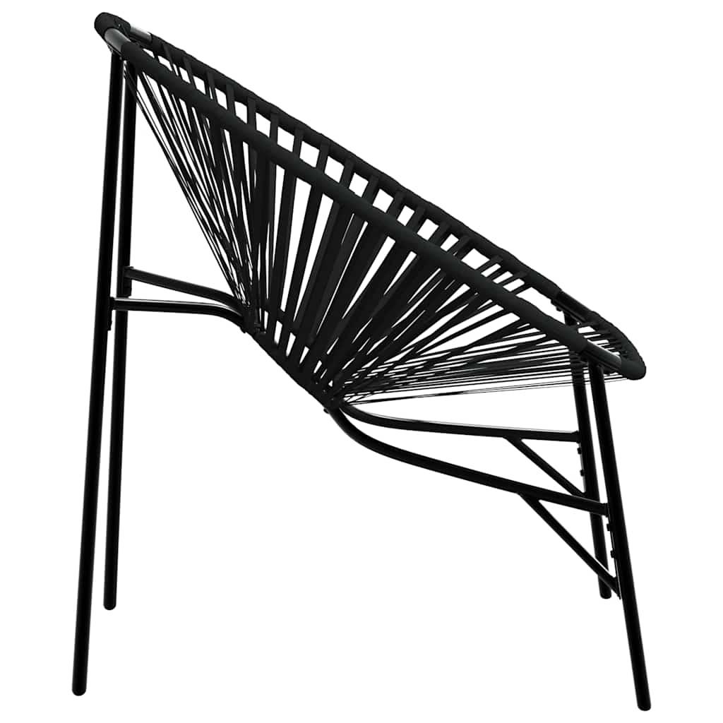 Garden Egg Chair Black Poly Rattan