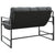 Garden Bench with Cushion Anthracite 113 cm Steel