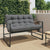 Garden Bench with Cushion Anthracite 113 cm Steel