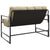 Garden Bench with Cushion Taupe 113 cm Steel