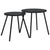 4 Piece Balcony Furniture Set with Cushions Black Steel