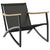 Garden Chairs with Cushions 2 pcs Black Steel