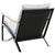 Garden Chairs with Cushions 2 pcs Black Steel