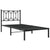 Metal Bed Frame without Mattress with Headboard Black 90x190 cm