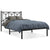 Metal Bed Frame without Mattress with Headboard Black 107x203 cm King Single