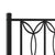 Metal Bed Frame without Mattress with Headboard Black 135x190 cm