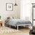 Metal Bed Frame without Mattress with Headboard White 90x190 cm