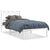 Metal Bed Frame without Mattress with Headboard White 90x190 cm