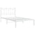 Metal Bed Frame without Mattress with Headboard White 107x203 cm King Single