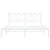 Metal Bed Frame without Mattress with Headboard White 150x200 cm