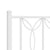 Metal Bed Frame without Mattress with Headboard White 150x200 cm