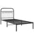 Metal Bed Frame without Mattress with Headboard Black 90x190 cm