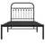 Metal Bed Frame without Mattress with Headboard Black 90x190 cm