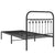 Metal Bed Frame without Mattress with Headboard Black 90x190 cm