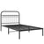 Metal Bed Frame without Mattress with Headboard Black 107x203 cm King Single