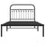 Metal Bed Frame without Mattress with Headboard Black 107x203 cm King Single