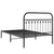 Metal Bed Frame without Mattress with Headboard Black 107x203 cm King Single