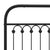 Metal Bed Frame without Mattress with Headboard Black 107x203 cm King Single