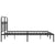 Metal Bed Frame without Mattress with Headboard Black 150x200 cm