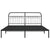 Metal Bed Frame without Mattress with Headboard Black 183x203 cm King