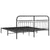 Metal Bed Frame without Mattress with Headboard Black 183x203 cm King