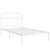 Metal Bed Frame without Mattress with Headboard White 107x203 cm King Single