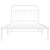 Metal Bed Frame without Mattress with Headboard White 107x203 cm King Single