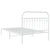 Metal Bed Frame without Mattress with Headboard White 107x203 cm King Single