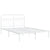 Metal Bed Frame without Mattress with Headboard White 135x190 cm