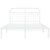 Metal Bed Frame without Mattress with Headboard White 135x190 cm